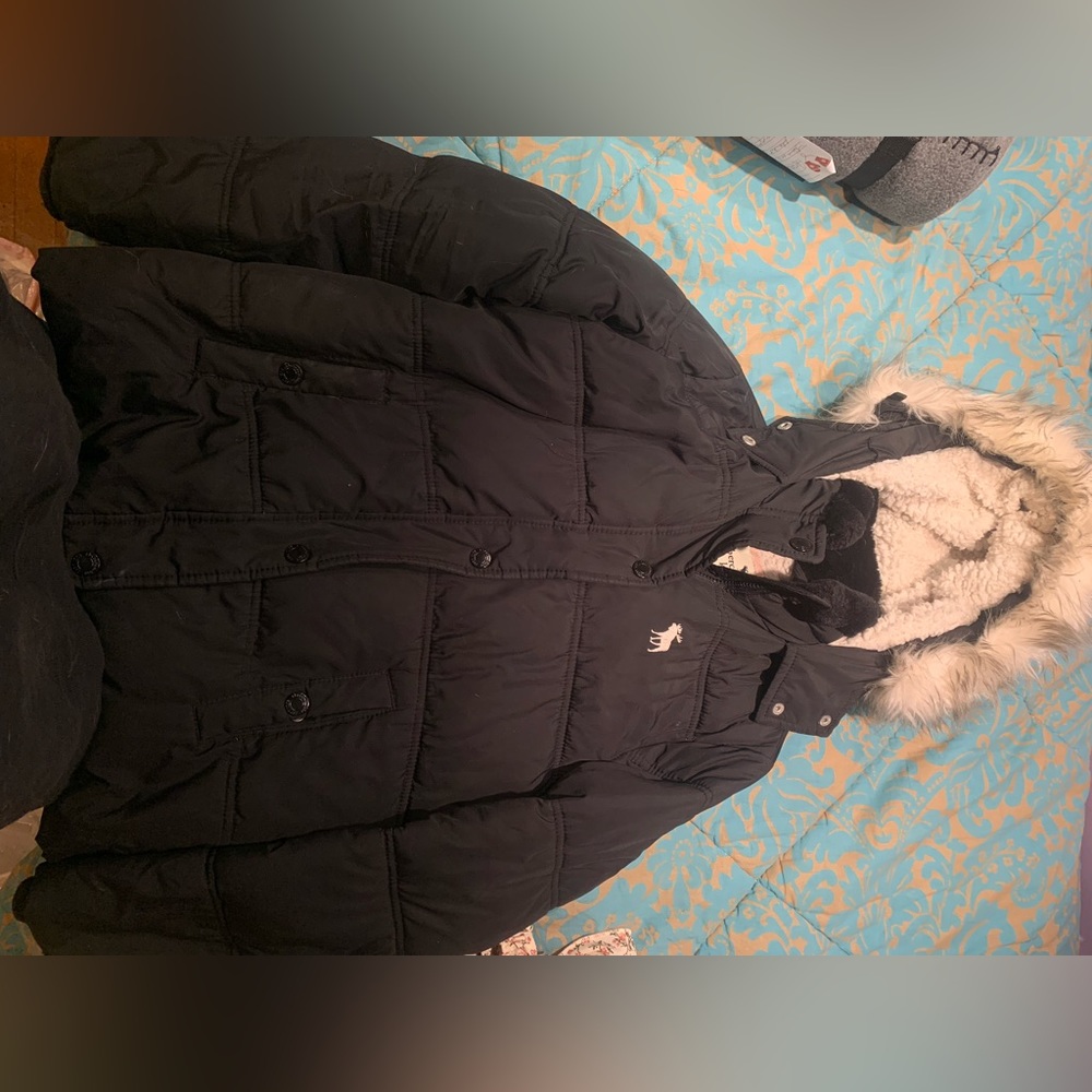 women’s abercrombie and fitch navy blue jacket